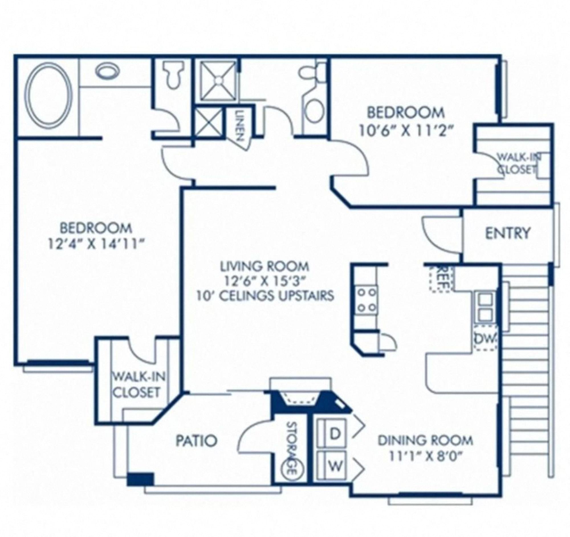 Floor plan layout diagram for 2A Renovation 4